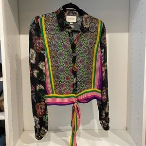 Alexis Floral sheer blouse